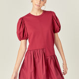 Knit Woven Mixed Dress