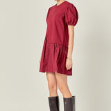 Knit Woven Mixed Dress