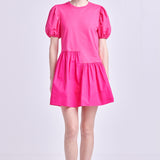 Knit Woven Mixed Dress