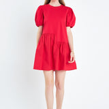 Knit Woven Mixed Dress