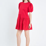Knit Woven Mixed Dress