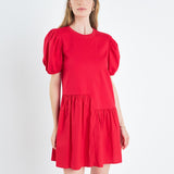 Knit Woven Mixed Dress