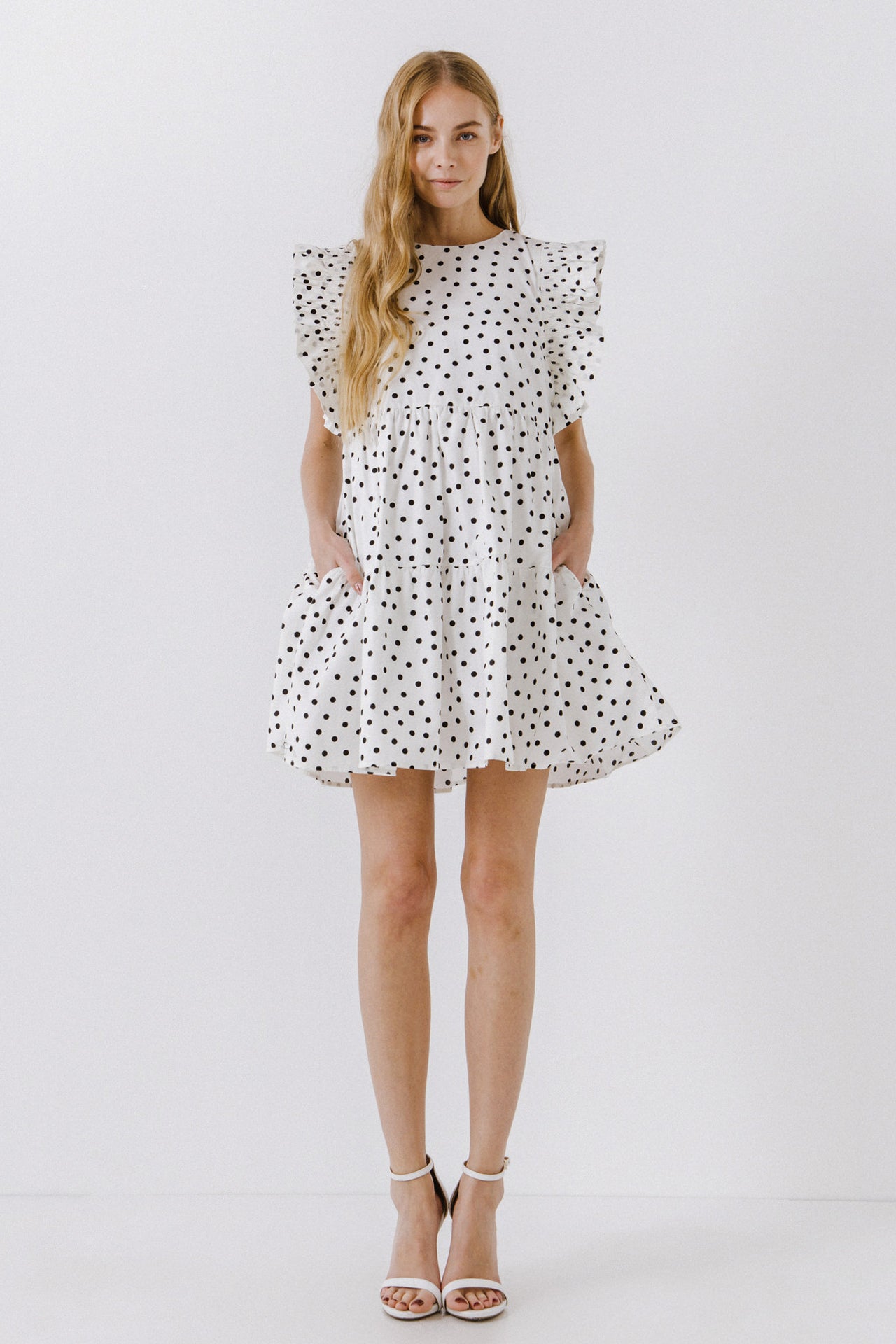 Dot Print Mini Dress
