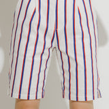 Striped Bermuda Pants