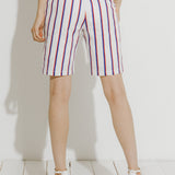 Striped Bermuda Pants