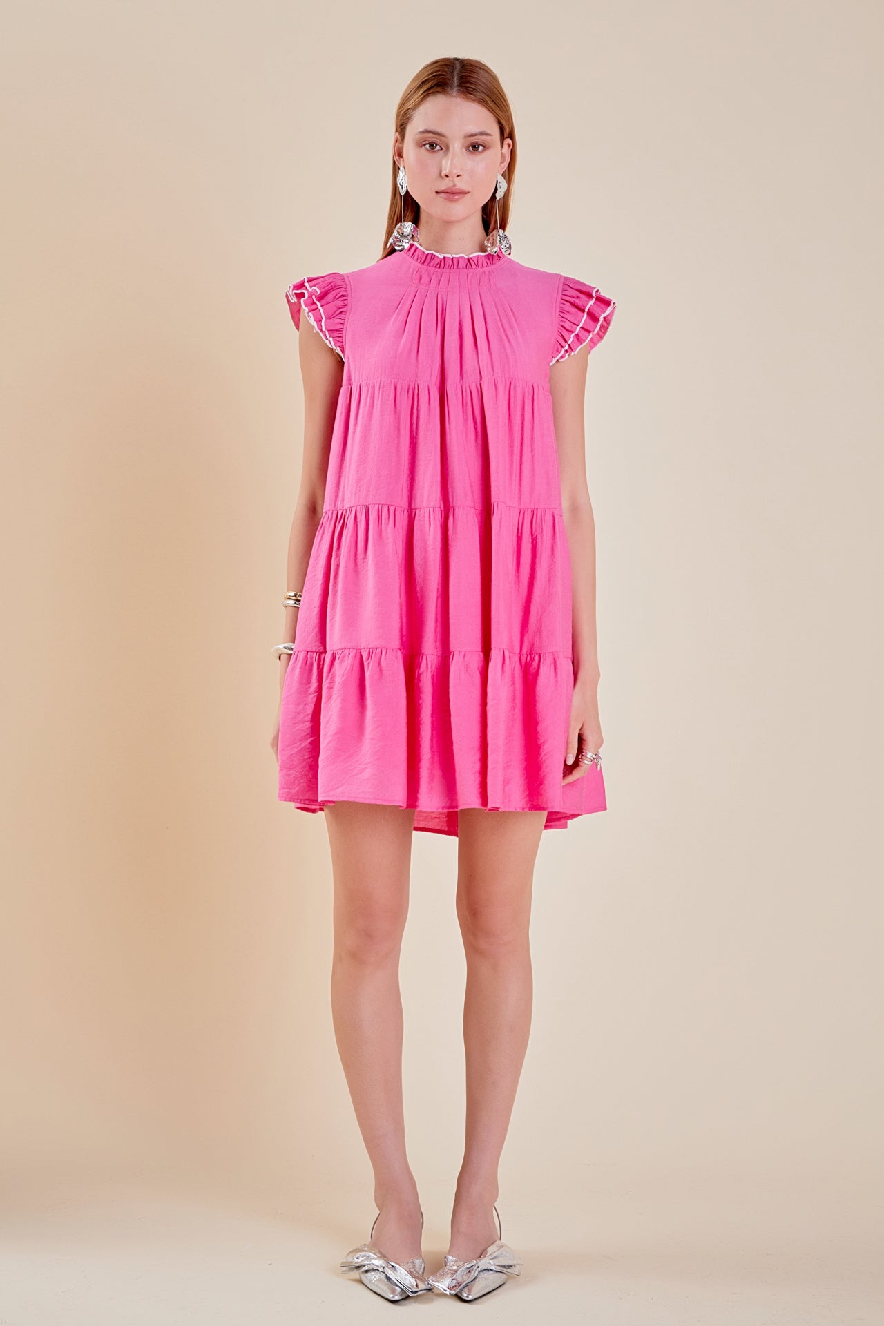 Contrast Merrow Babydoll Dress – English Factory