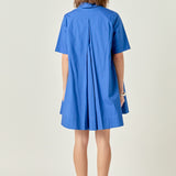 A-line Short Sleeve Shirt Dress
