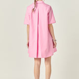 A-line Short Sleeve Shirt Dress