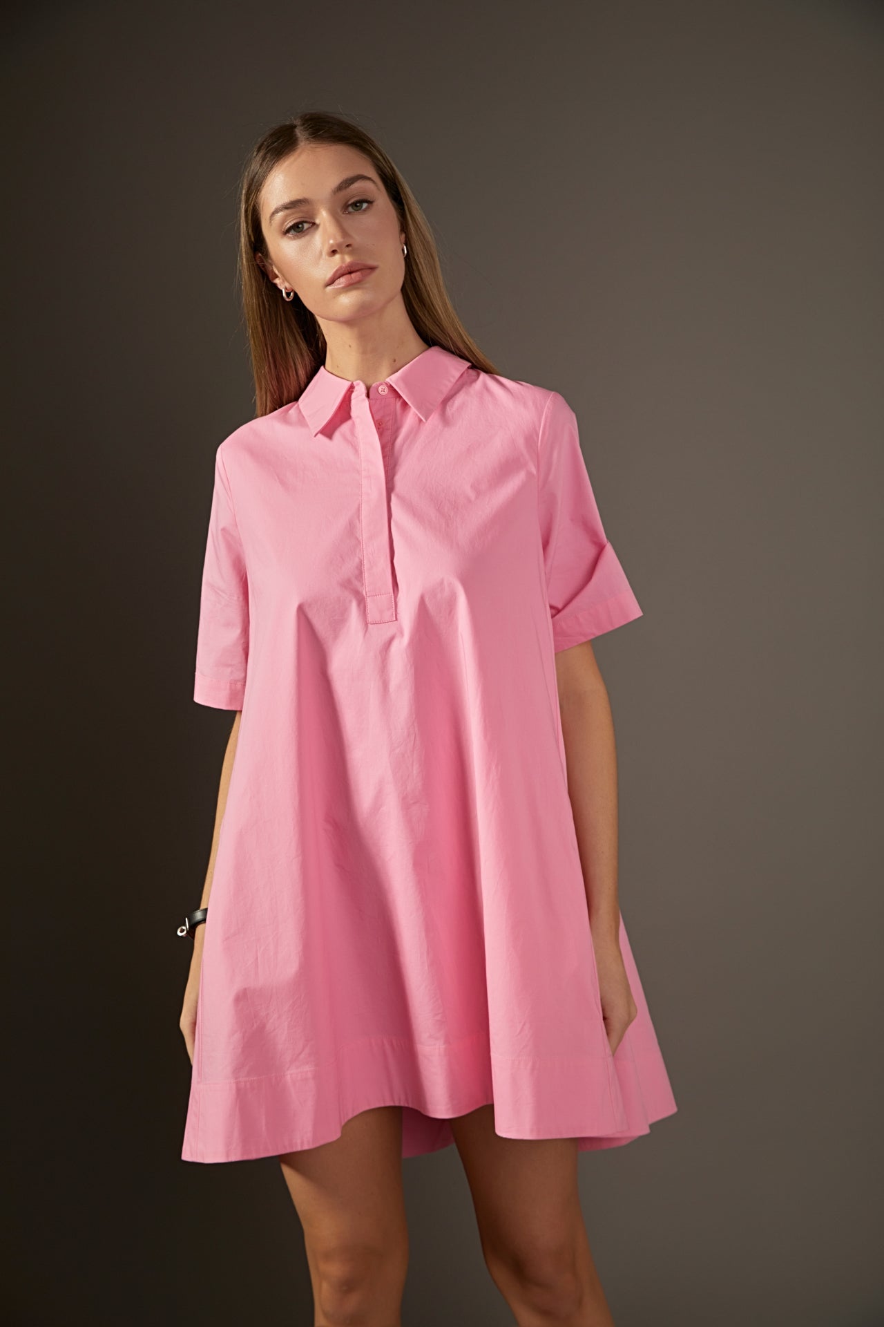 English Factory - A-line Short Sleeve Shirt Dress in Detail