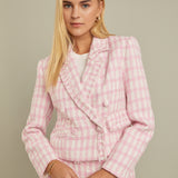 Textured Double Breasted Blazer