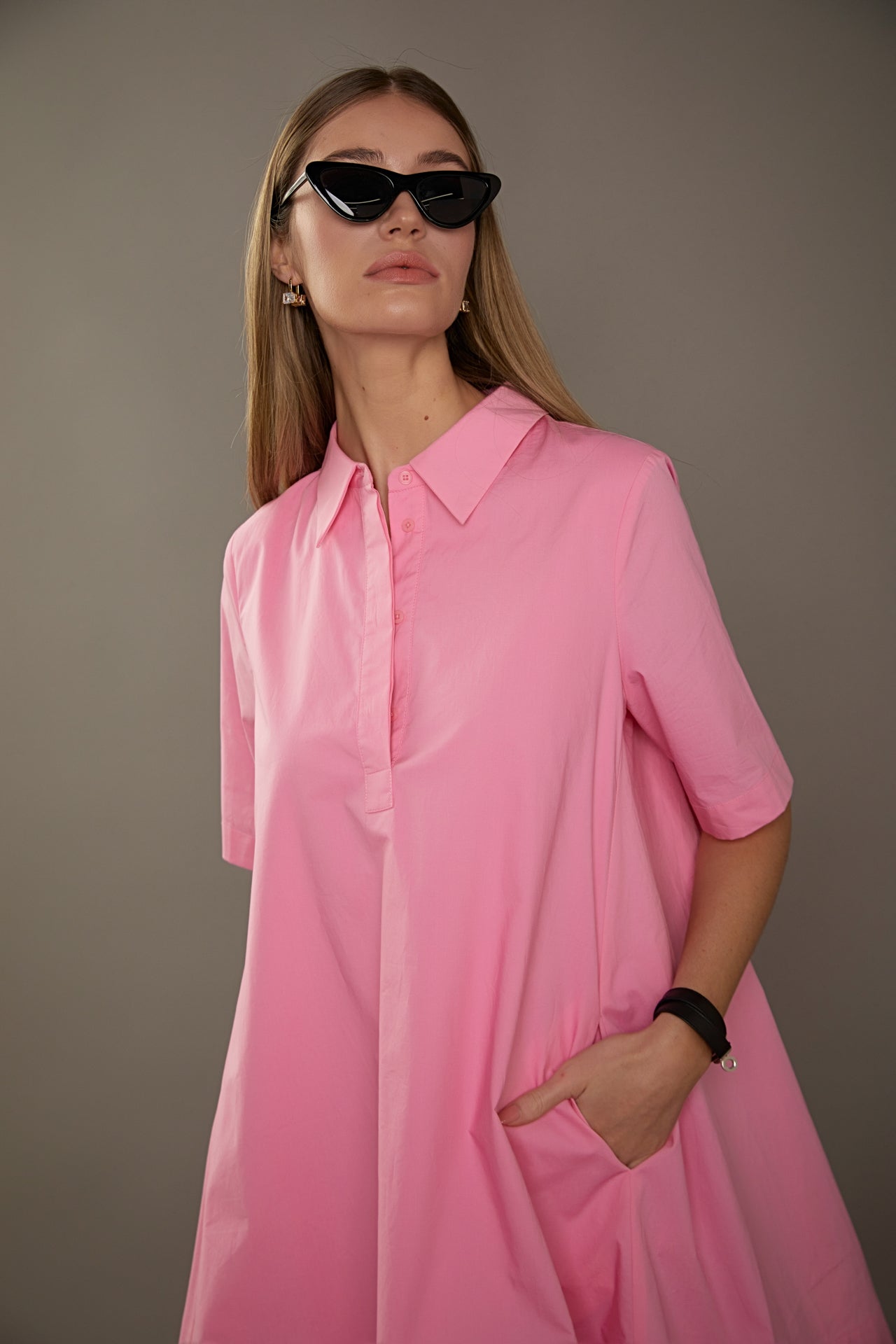 English Factory - A-line Short Sleeve Shirt Dress Size & Fit Measurements