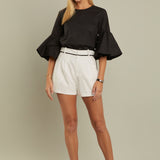 Linen Binding Pointed Shorts