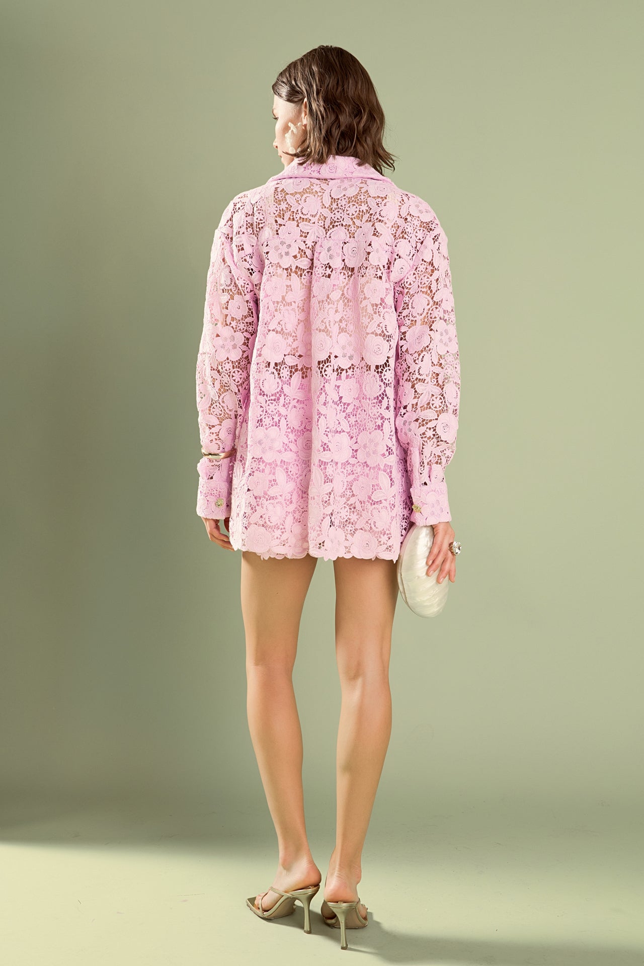 Willow Floral Guipure Lace Shorts