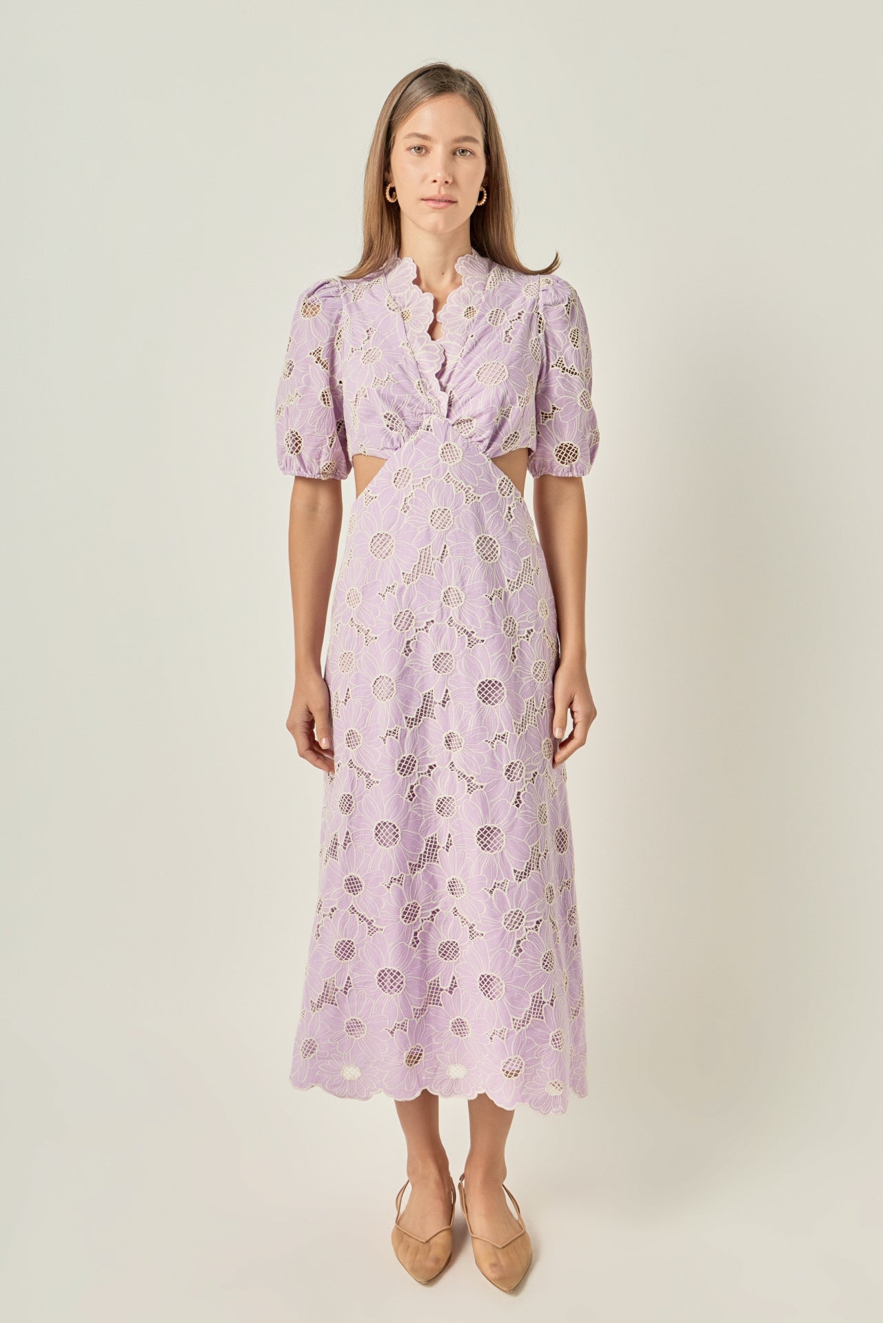 Lilac Bloom Cutout Dress – English Factory