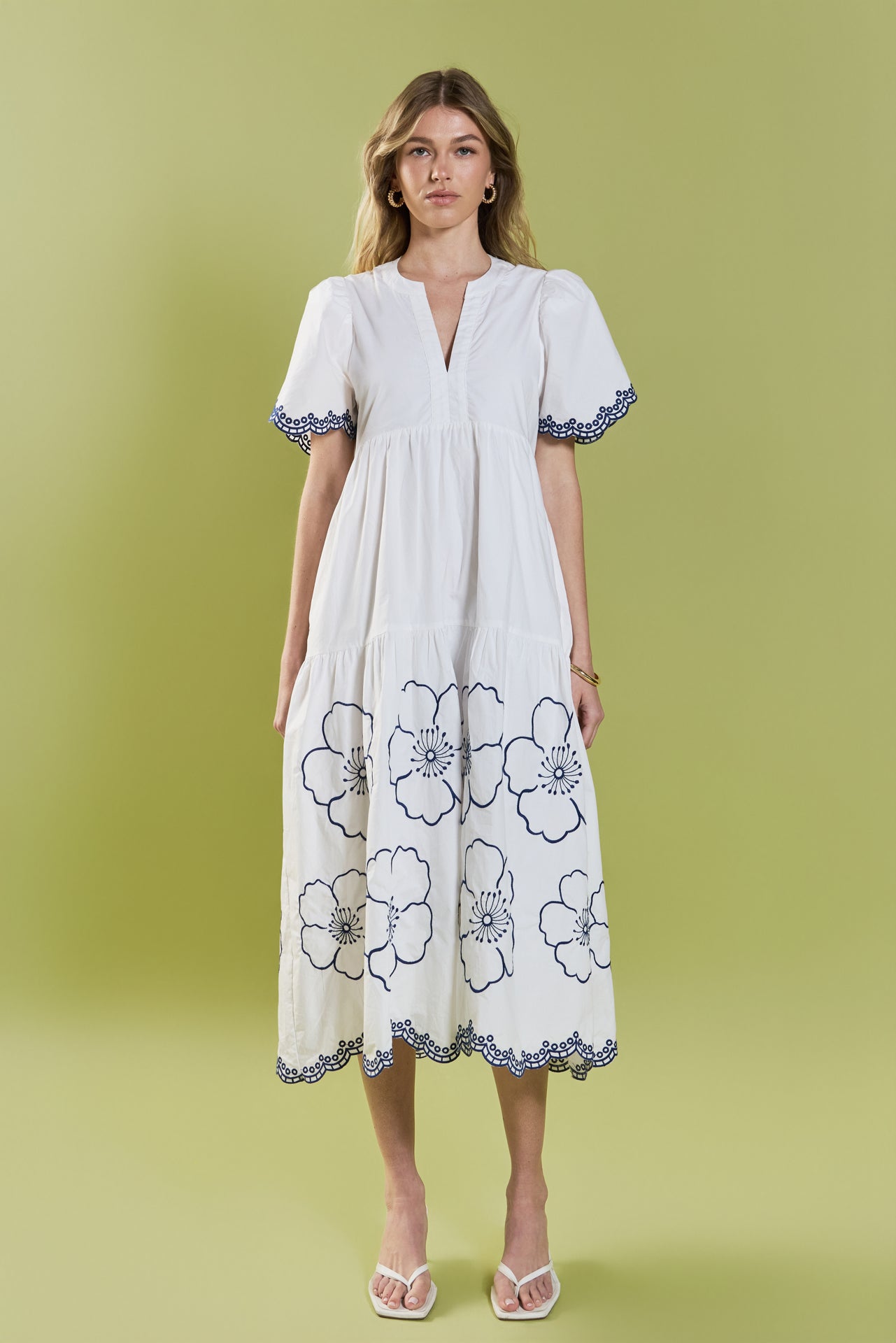 green emerald velvet dress Blossom Edge Midi Dress