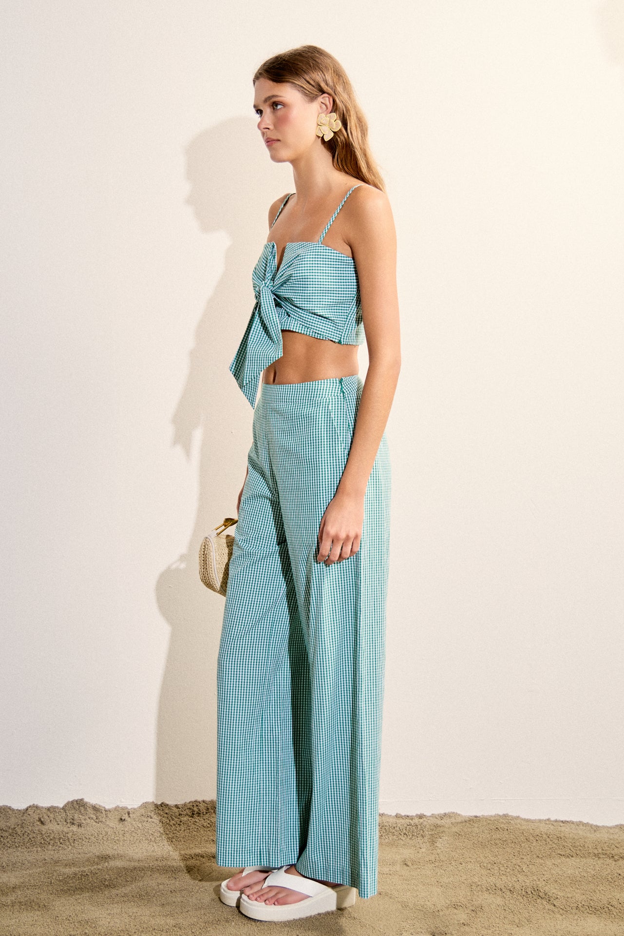 Gingham Culotte Breeze Pants – English Factory
