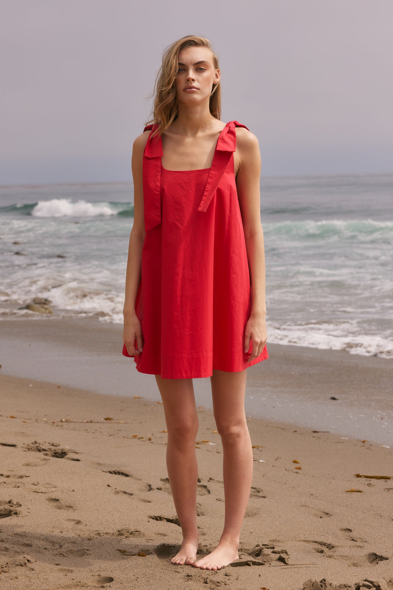 Statement Bow A-Line Mini Dress English Factory Statement Bow A-Line Mini Dress English Factory