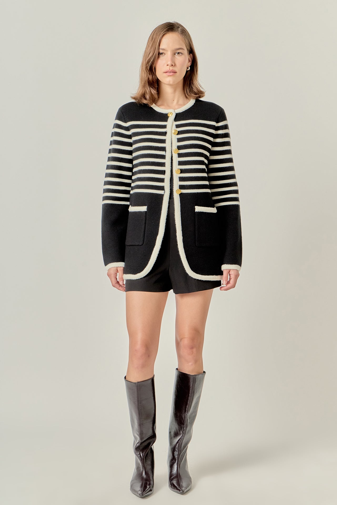 ニット+セーター ENFOLD - enfold ENFOLD STRIPE CARDIGAN ENFOLD】Collaboration COLOR-BLOC PULLOVER ニット