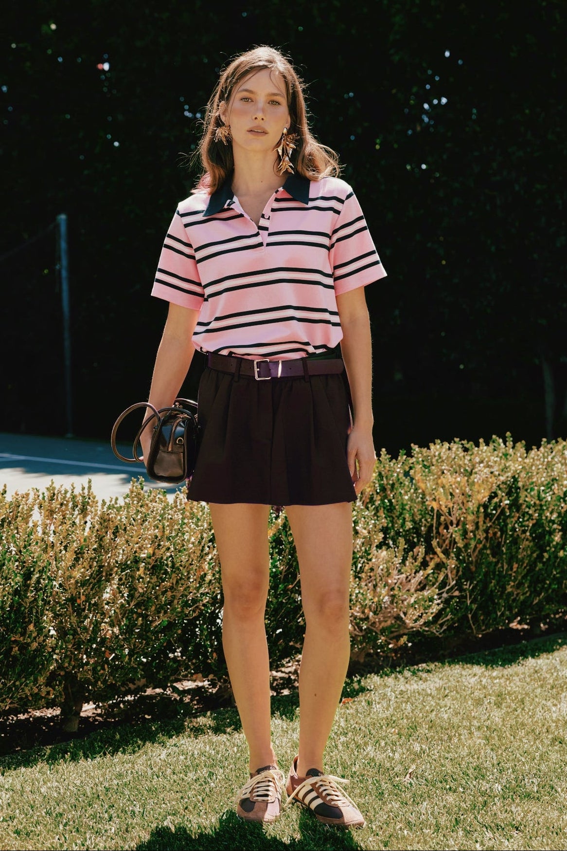 Stripe Collared Knit Top – English Factory