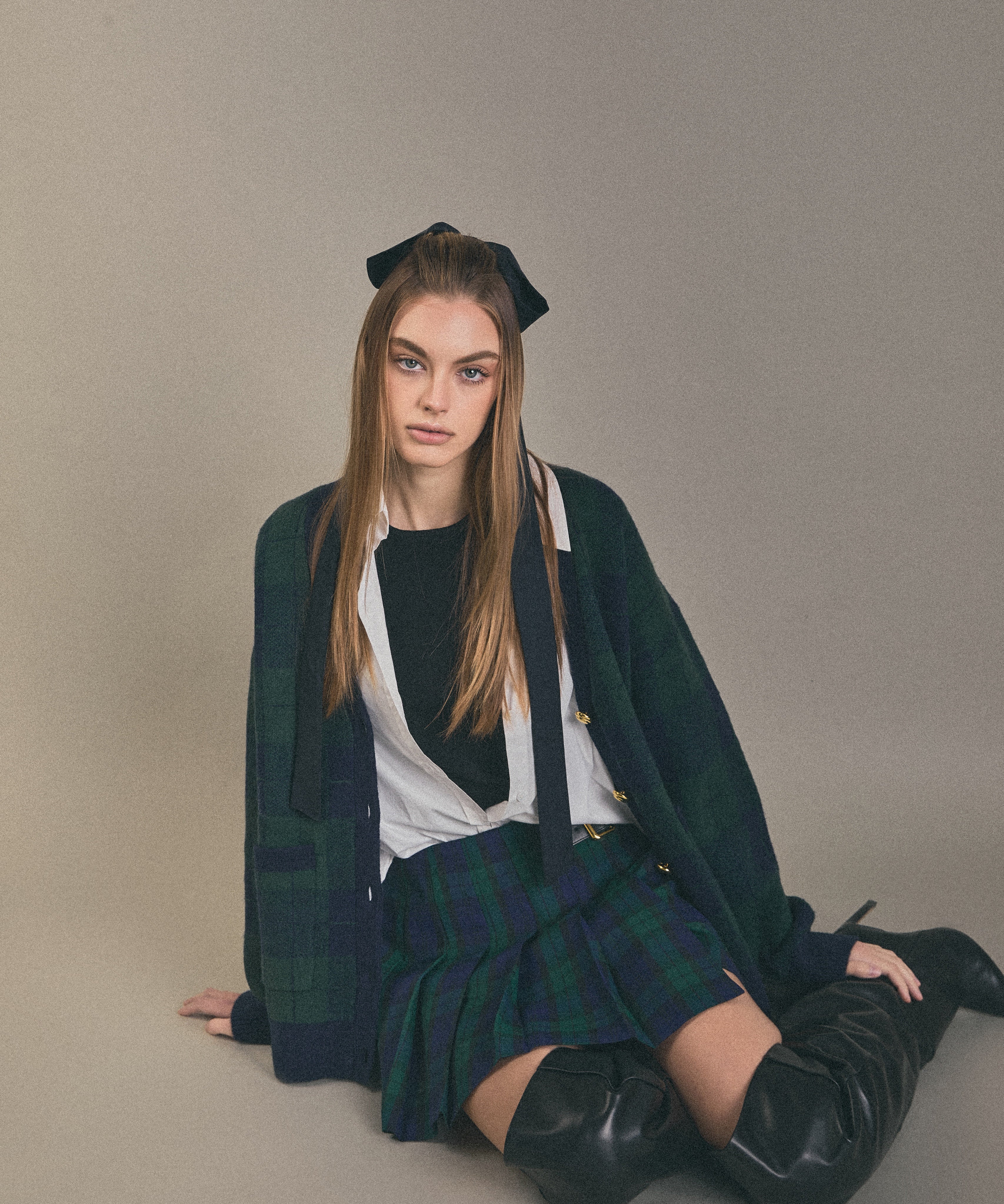 Check Cardigan - English Factory