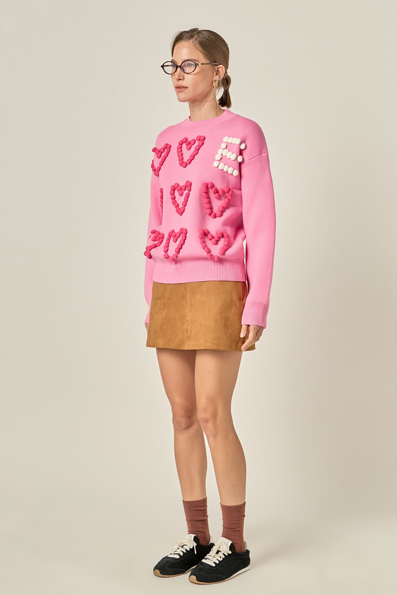 トップス pompom Pom Pom Heart Sweater – English Factory