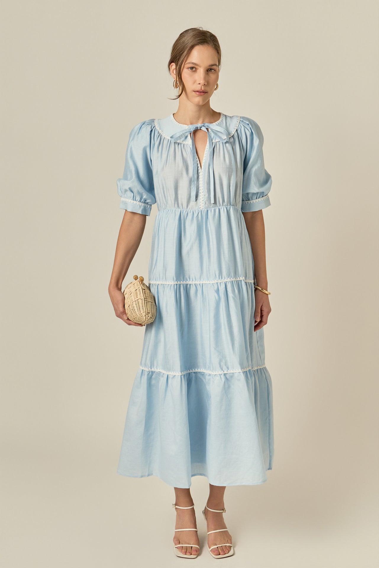 Embroidery Midi Dress – English Factory