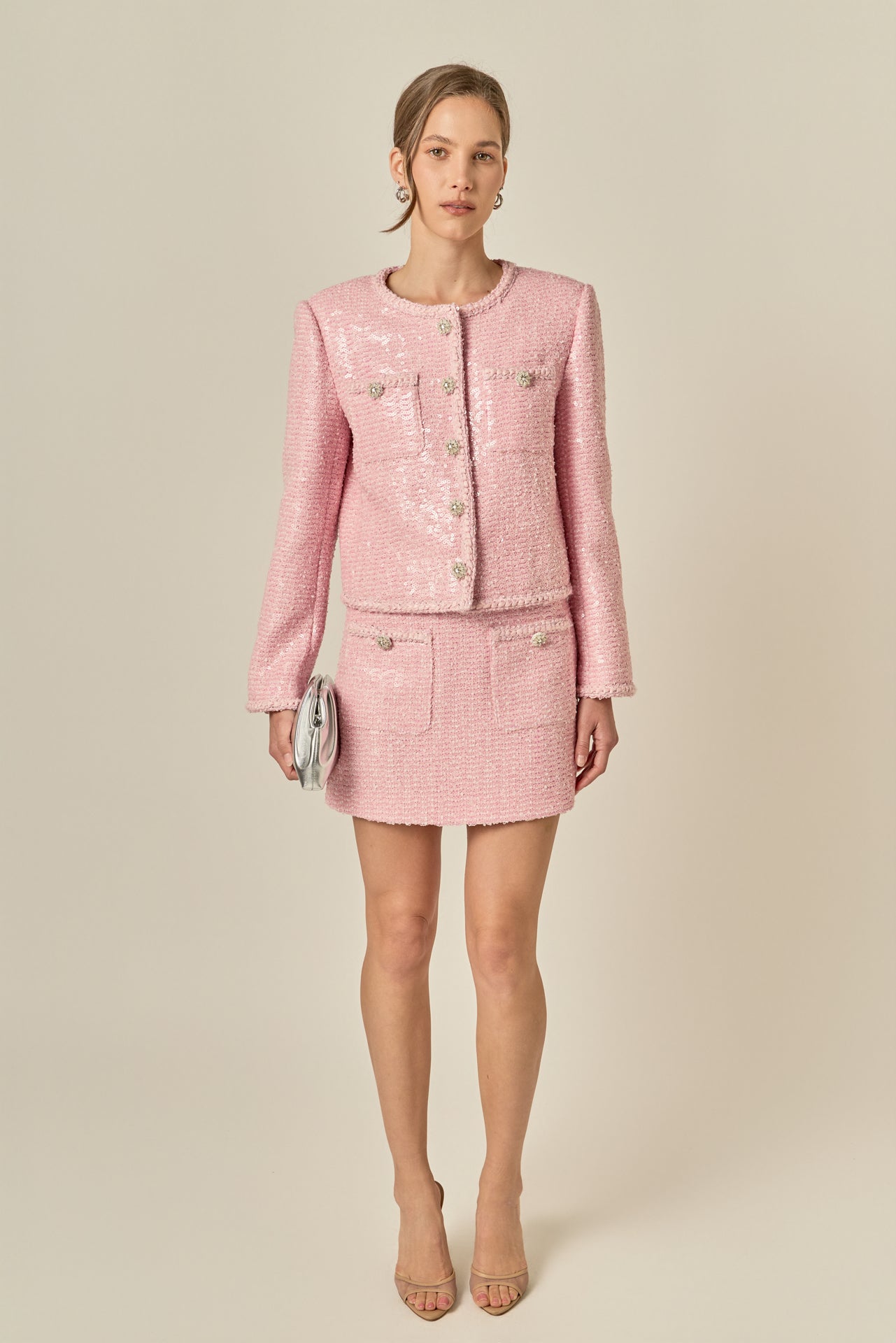 Robyn Rhinestone Tweed Jacket – English Factory