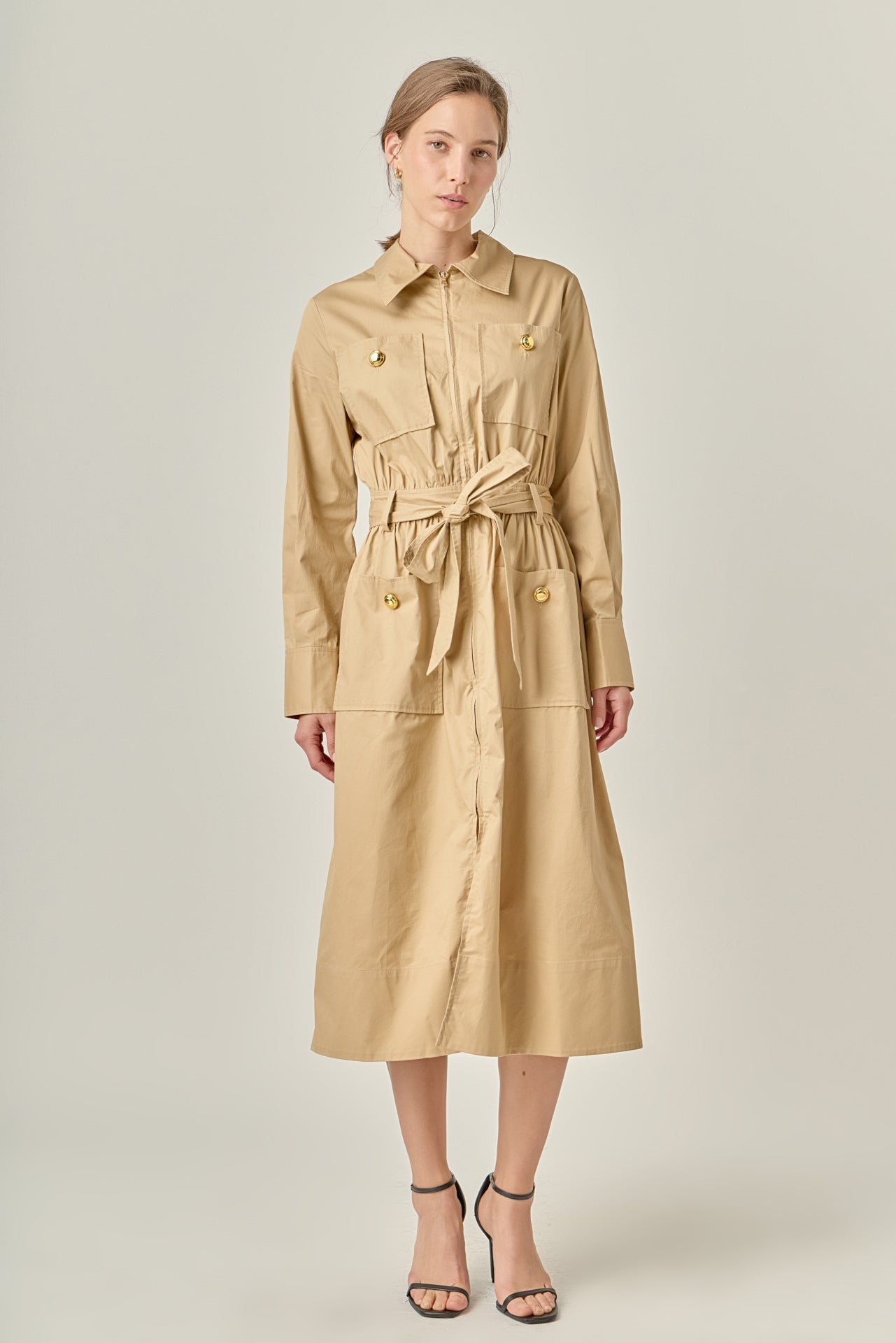 Modern Classic Tie-Waist Dress – English Factory