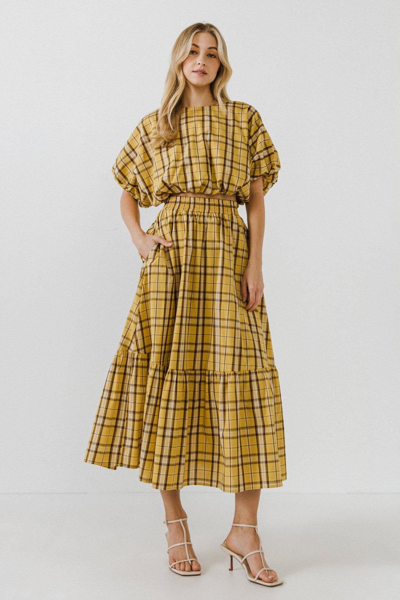 Plaid Maxi Skirt – English Factory - Main Image
