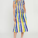 Multi Stripe Midi Dress
