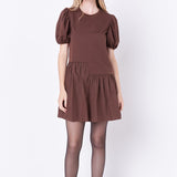 ENGLISH FACTORY - Knit Woven Mixed Dress - DRESSES available at Objectrare