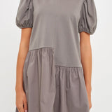 ENGLISH FACTORY - Knit Woven Mixed Dress - DRESSES available at Objectrare