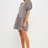 ENGLISH FACTORY - Knit Woven Mixed Dress - DRESSES available at Objectrare