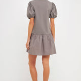 ENGLISH FACTORY - Knit Woven Mixed Dress - DRESSES available at Objectrare