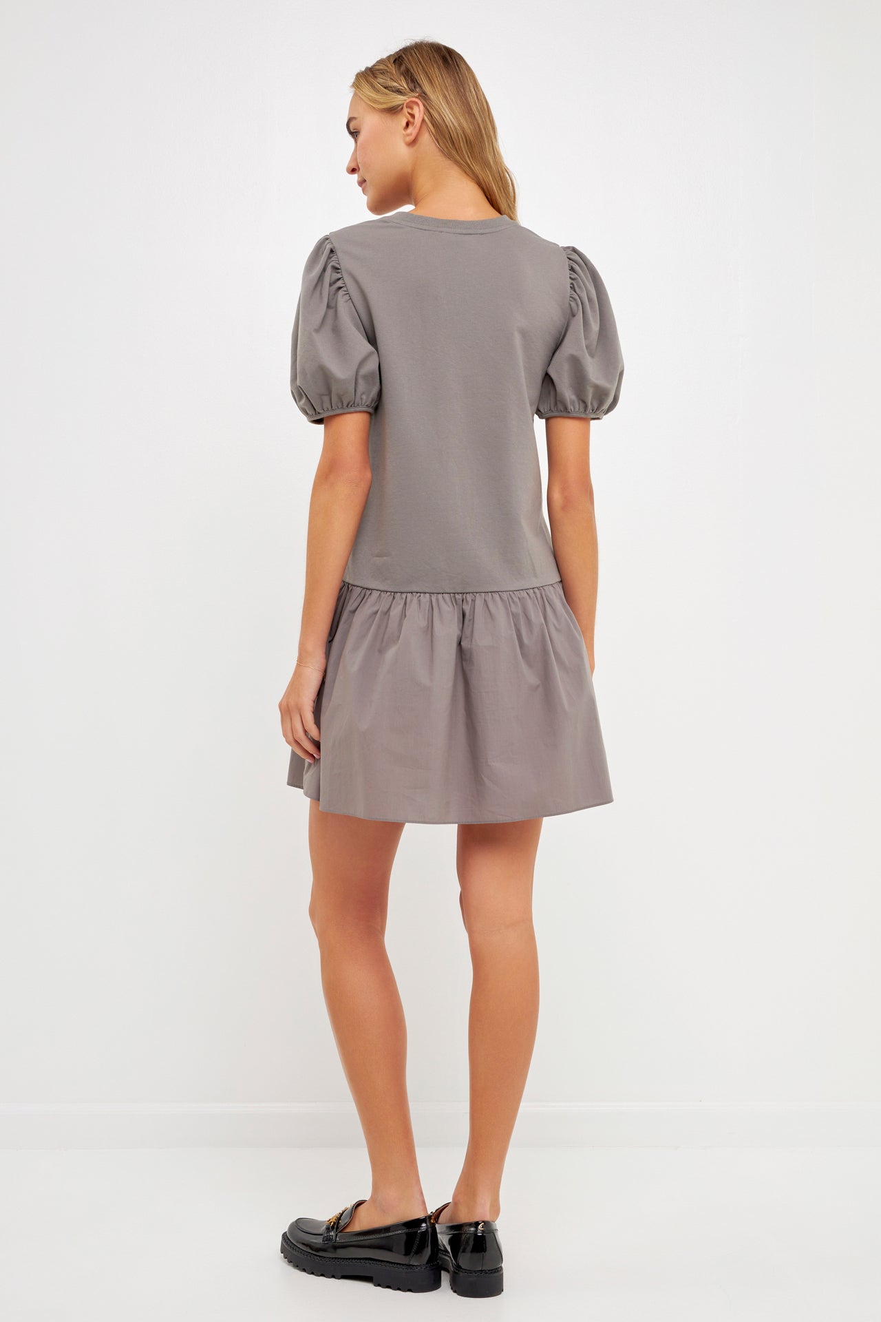 ENGLISH FACTORY - Knit Woven Mixed Dress - DRESSES available at Objectrare