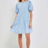 ENGLISH FACTORY - Knit Woven Mixed Dress - DRESSES available at Objectrare