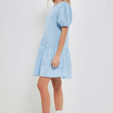 ENGLISH FACTORY - Knit Woven Mixed Dress - DRESSES available at Objectrare