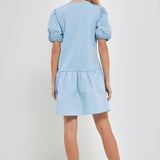 ENGLISH FACTORY - Knit Woven Mixed Dress - DRESSES available at Objectrare