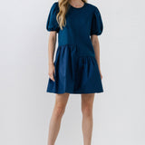 ENGLISH FACTORY - Knit Woven Mixed Dress - DRESSES available at Objectrare