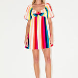 Multi Color Stripe Mini Dress