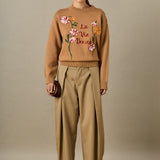 FLOWER EMBROIDERY SWEATER
