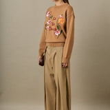 FLOWER EMBROIDERY SWEATER