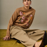 FLOWER EMBROIDERY SWEATER