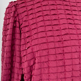 Tiered Jersey Top Mock Neck Blouse