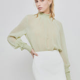 Long Sleeve Woven Top