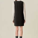 Lace-Up Detail Woven Mini Dress