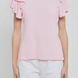 Shoulder Ruffle Top- Final Sale