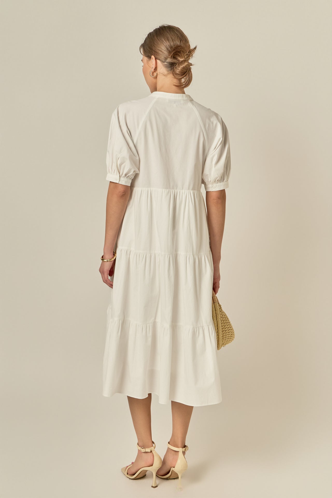 white short sleeve midi dress Theory in Clarissa ensures you make an unforgettable entrance Iopqo White Dress Women Women's