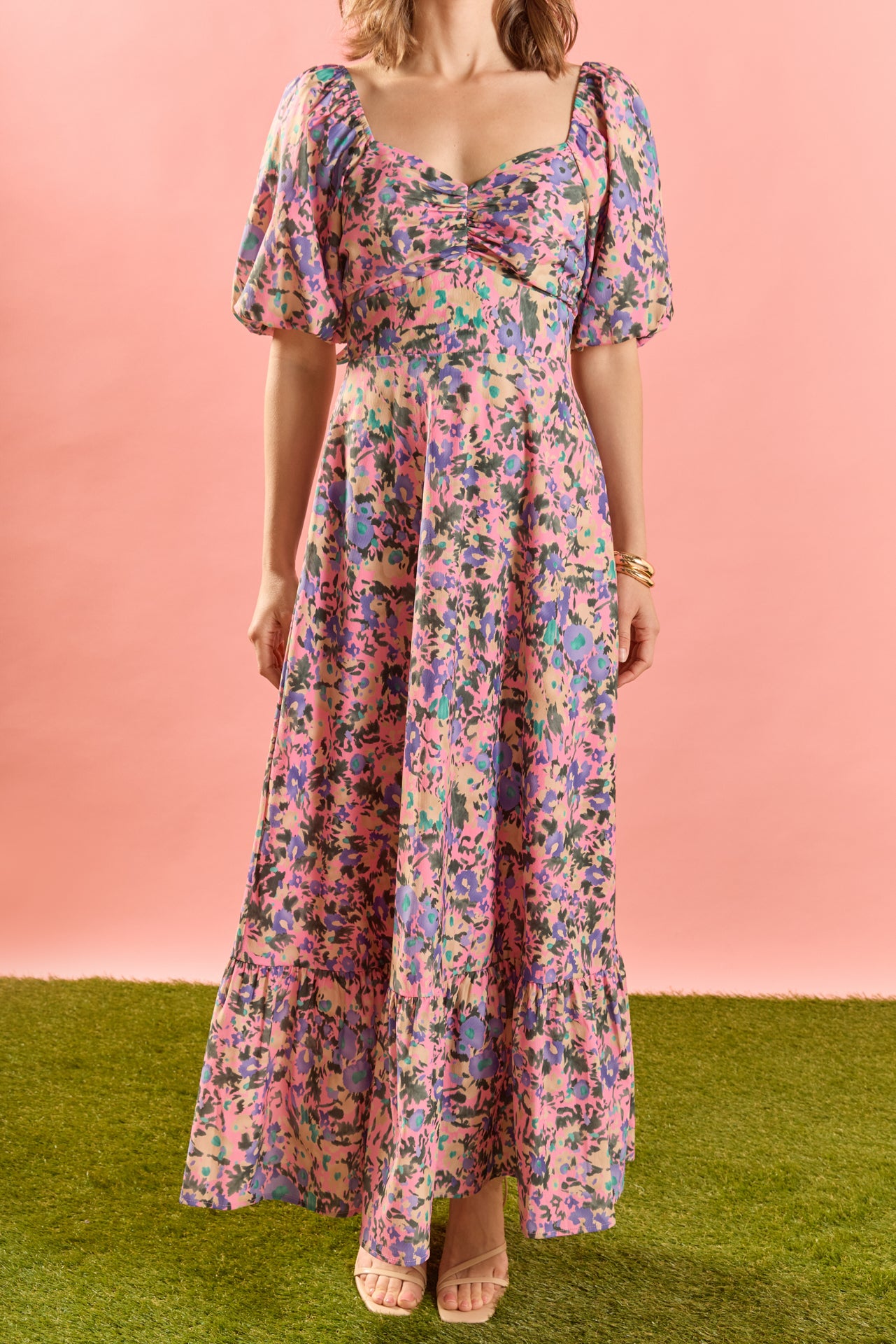 Open Back Tie Maxi Dress – English Factory