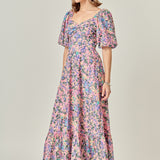 Open Back Tie Maxi Dress